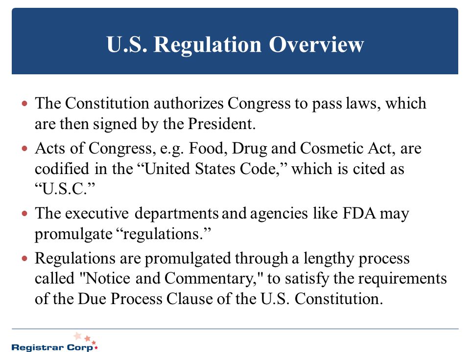 United States FDA Regulations